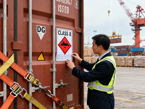 Dangerous goods clearance -dangerous-goods-clearance-africa-port-dg-inspection-container-labeling